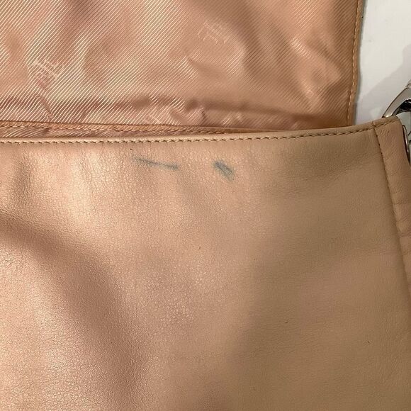 Vintage Lauren Ralph Lauren Pink Leather Small Shoulder Barbiecore Handbag - Picture 10 of 15